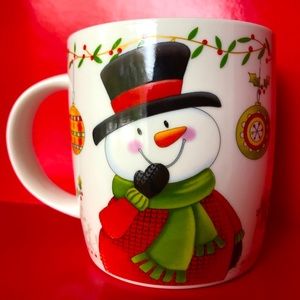 Holiday Snowman Mug - White